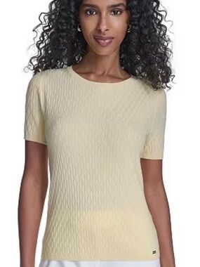 Calvin Klein Women's Textured Short-Sleeve Sweater